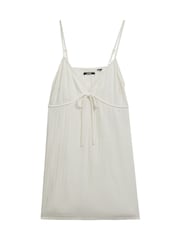 Superdry White Textured Woven Cami Mini Dress - Image 6 of 7