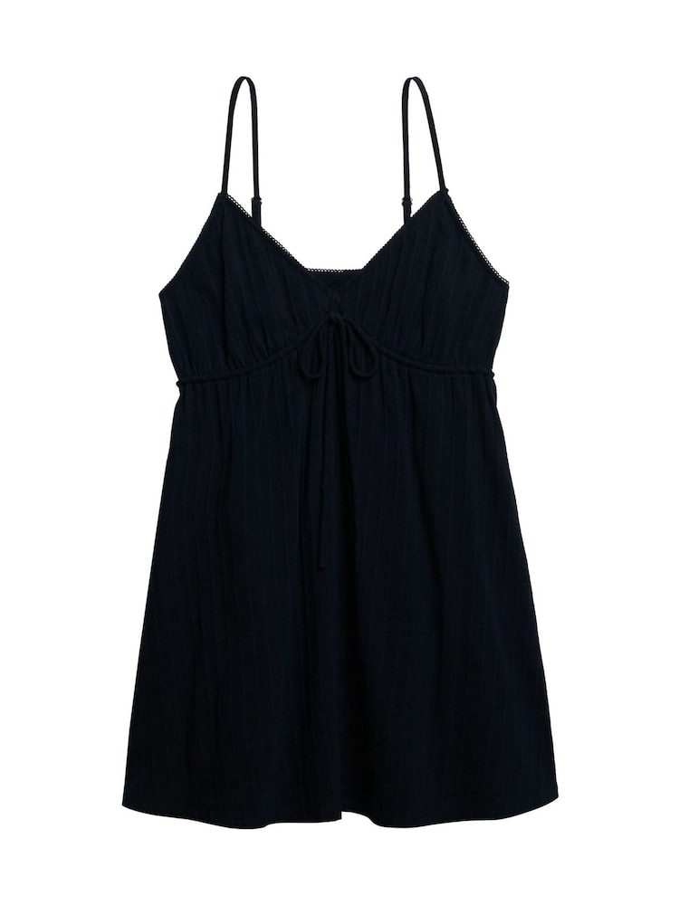 Superdry Blue Textured Woven Cami Mini Dress - Image 6 of 7