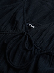 Superdry Blue Textured Woven Cami Mini Dress - Image 7 of 7
