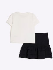 River Island Cream Girls Ditsy T-Shirt Rara Set - Image 2 of 5