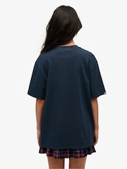 Superdry Blue Oversized Athletic Essentials 100% Cotton T-Shirt - Image 3 of 4