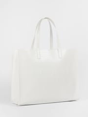 Ted Baker Cream Large Allicon Croc Effect Icon Bag - Image 1 of 4