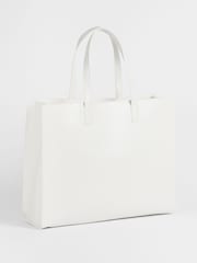 Ted Baker Cream Large Allicon Croc Effect Icon Bag - Image 2 of 4