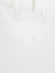 Ted Baker Cream Large Allicon Croc Effect Icon Bag - Image 3 of 4