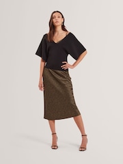 Ted Baker Black Reginah-V-Neck Knit Top - Image 2 of 7