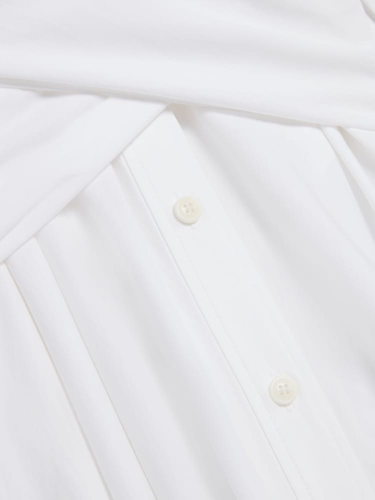 Ted Baker White Ellisia Cotton Wrap Shirt Midi Dress - Image 6 of 6