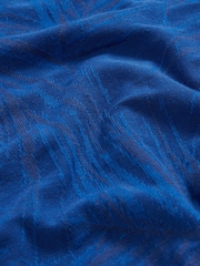 Ted Baker Blue Edwine Short Sleeve Regular Jacquard Leaf Polo Shirt - Image 7 of 7