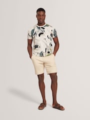 Ted Baker White Almoi Short Sleeve Cotton Floral Print T-Shirt - Image 2 of 6