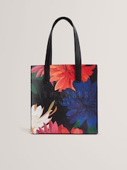 Ted Baker Black Amardo Printed Dahlia Small Icon Bag - Image 1 of 6