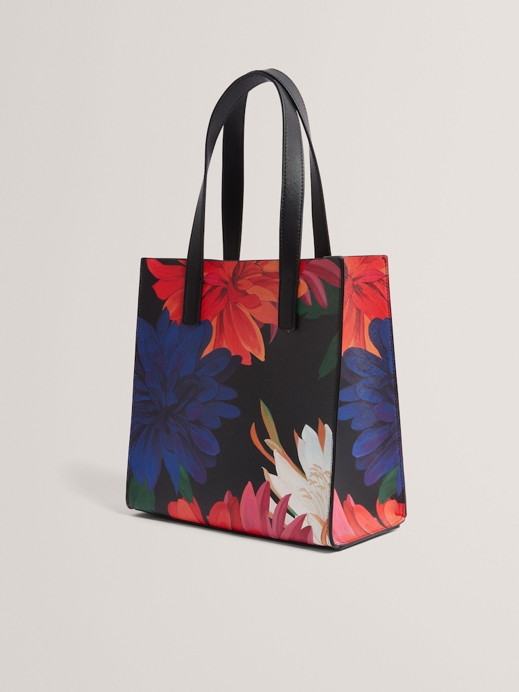 Ted Baker Black Amardo Printed Dahlia Small Icon Bag - Image 2 of 6