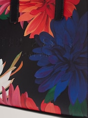 Ted Baker Black Amardo Printed Dahlia Small Icon Bag - Image 3 of 6