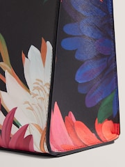 Ted Baker Black Amardo Printed Dahlia Small Icon Bag - Image 4 of 6