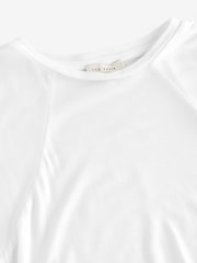 Ted Baker White Elmie Gather Shoulder Detail T-Shirt - Image 2 of 5