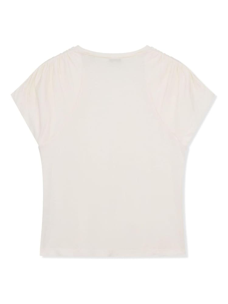 Ted Baker White Elmie Gather Shoulder Detail T-Shirt - Image 5 of 5