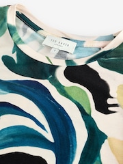 Ted Baker Green Haiiley Printed Fitted Short Sleeve T-Shirt - Image 2 of 3