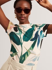 Verde - Camiseta de manga curta justa estampada Ted Baker Haiiley - Imagem 5 de 9