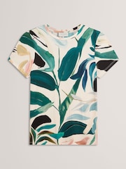 Verde - Camiseta de manga curta justa estampada Ted Baker Haiiley - Imagem 8 de 9