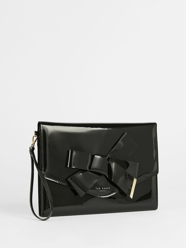 Ted Baker Black Nikkey Knot Bow Envelope Purse - Image 1 of 6