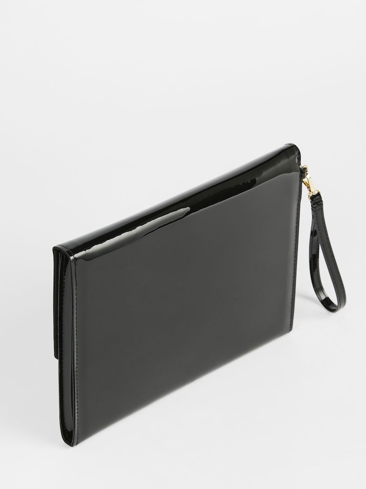 Ted Baker Black Nikkey Knot Bow Envelope Purse - Image 2 of 6