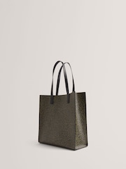 Ted Baker Black Large Darshay Ditsy Printed Icon Bag - Image 2 of 6