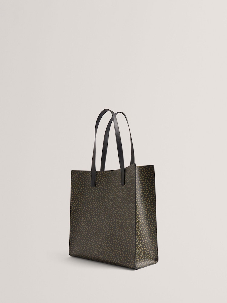 Ted Baker Black Large Darshay Ditsy Printed Icon Bag - Image 2 of 6