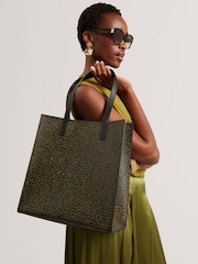 Ted Baker Black Large Darshay Ditsy Printed Icon Bag - Image 5 of 6