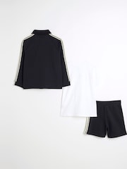 River Island Blue Boys Taped Shorts Set 3 Pack - Image 2 of 5