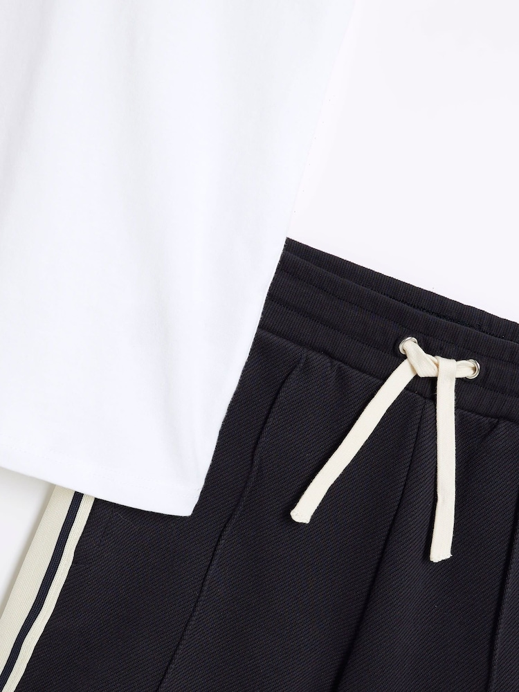 River Island Blue Boys Taped Shorts Set 3 Pack - Image 5 of 5