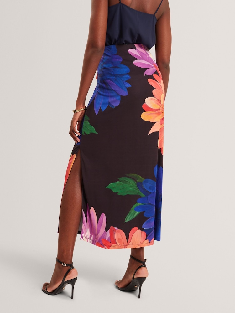 Ted Baker Black Varnia Printed Midi Skirt - Image 2 of 11