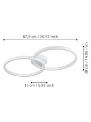 Eglo White Amandolo LED Ceiling Light - Image 4 of 6