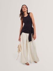 Ted Baker Blue Yuna Touch Of Silk Knitted Sleeveless Top - Image 1 of 7