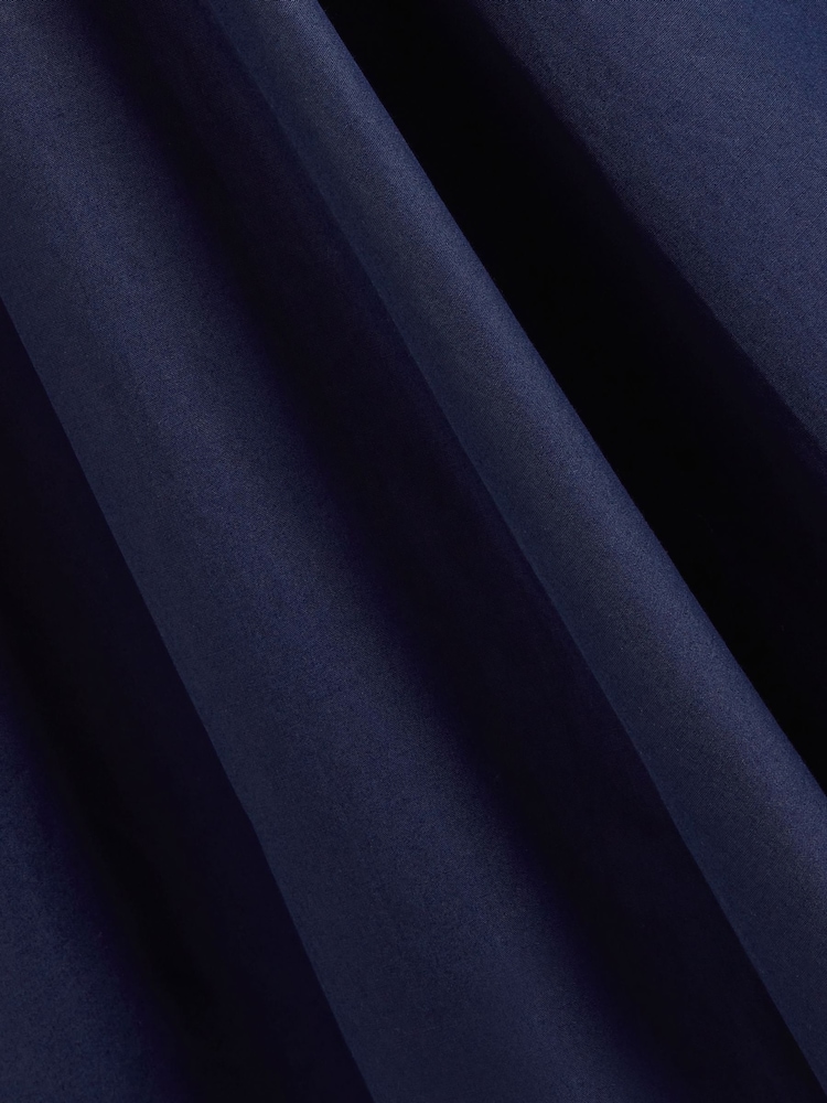 Ted Baker Blue Zanzah Cotton Poplin Midi Skirt - Image 7 of 7
