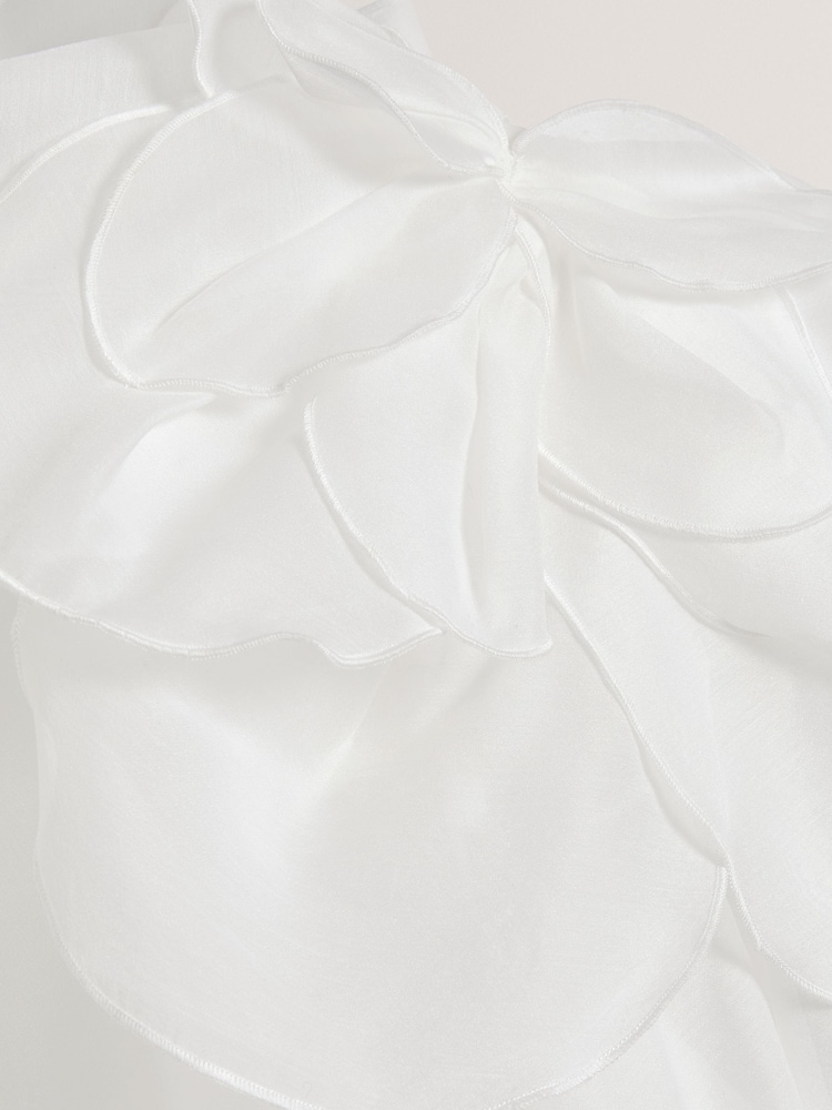 Ted Baker White Zanzah Cotton Poplin Midi Skirt - Image 6 of 6