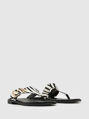 Schuh Teena Leather Toe Post White Sandals - Imagen 2 de 4