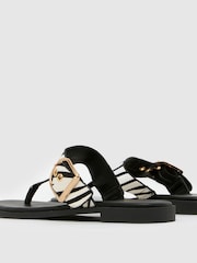 Schuh Teena Leather Toe Post White Sandals - Imagen 3 de 4