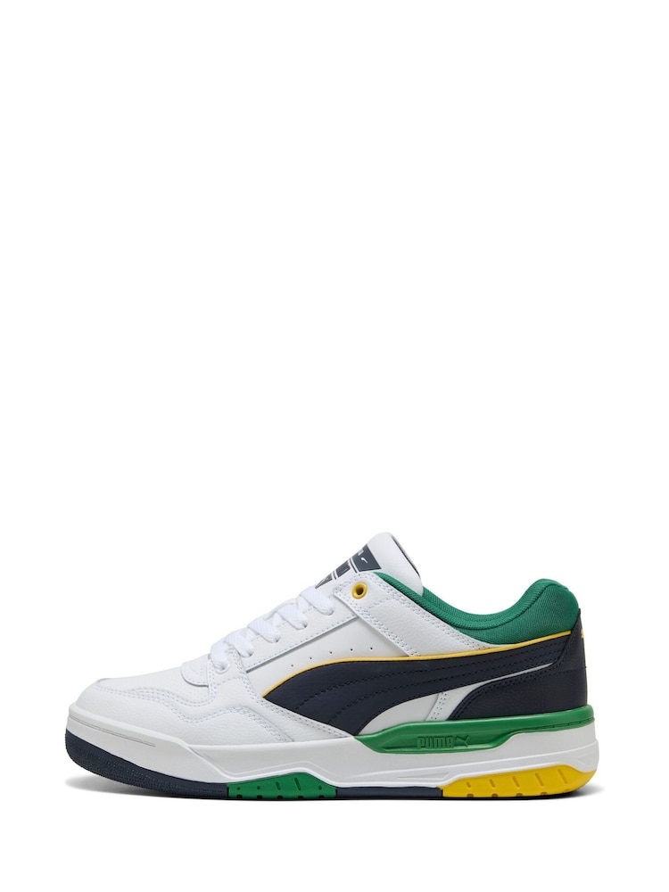 Puma White Ground Rebound Retro Sneakers - Image 2 of 6