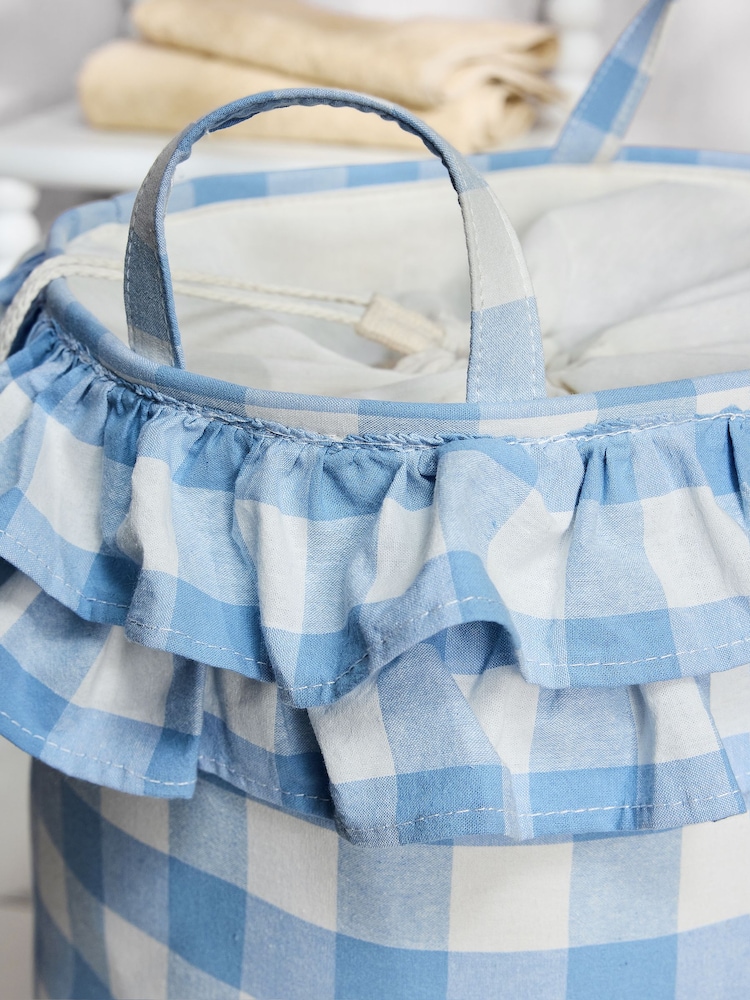 Blue Gingham Frill Laundry Bag - Image 2 of 3