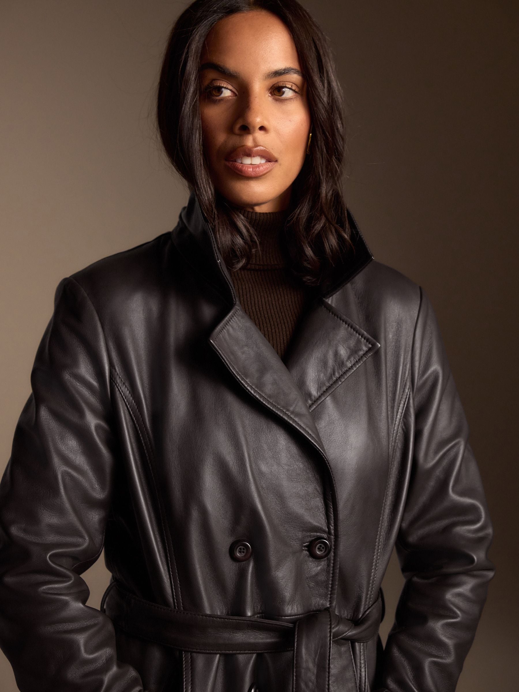 Buy Chocolate Brown N. Premium Real Leather Trench Jacket from