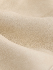 Neutral Borg Lined Funnel Neck Aviator Jacket - Image 5 of 8
