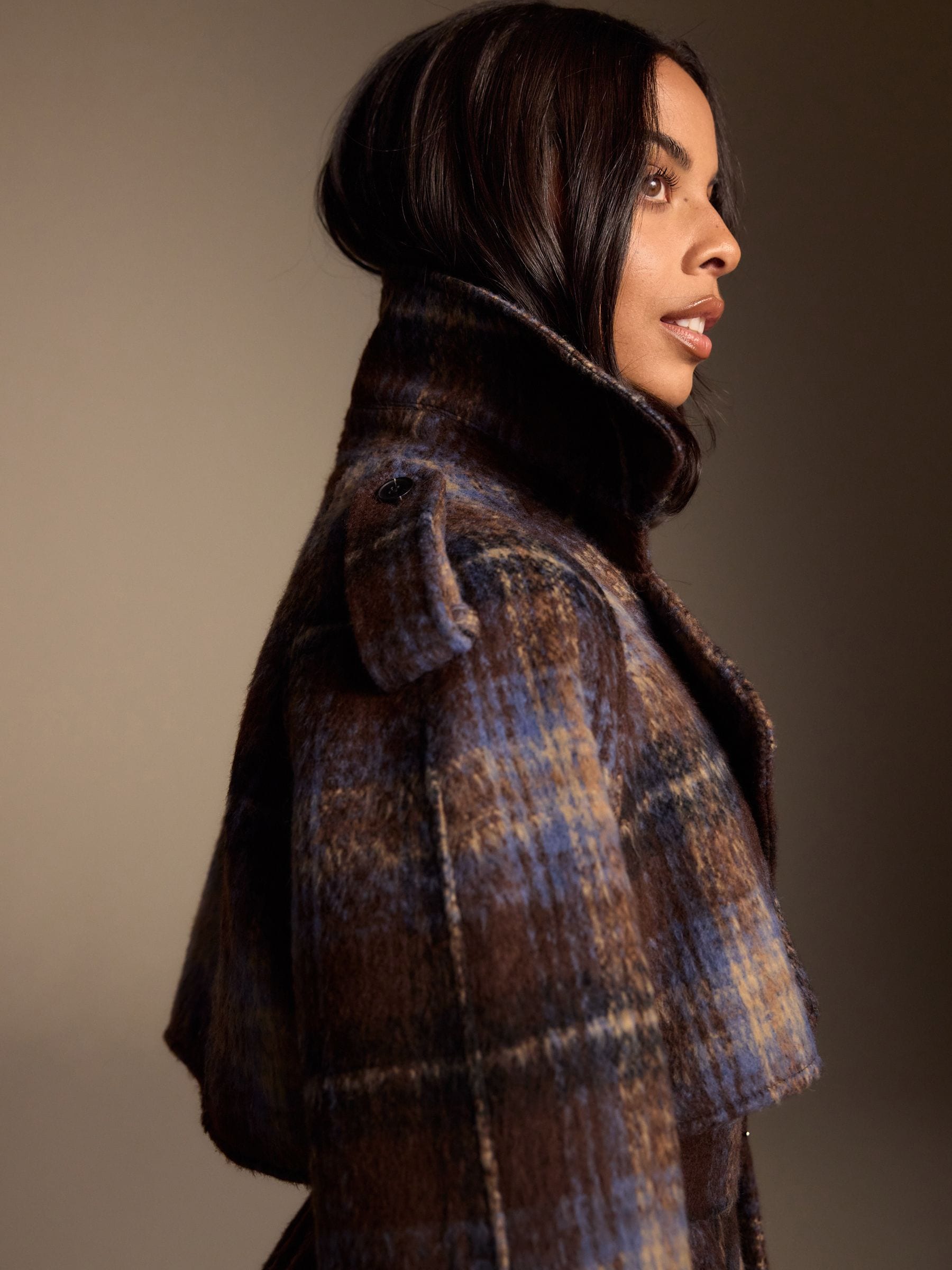 Buy Chocolate Brown Check Trench Coat from the Next UK online shop