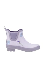 Cotswolds Purple Wildflower Ankle Wellingtons - Image 1 of 4