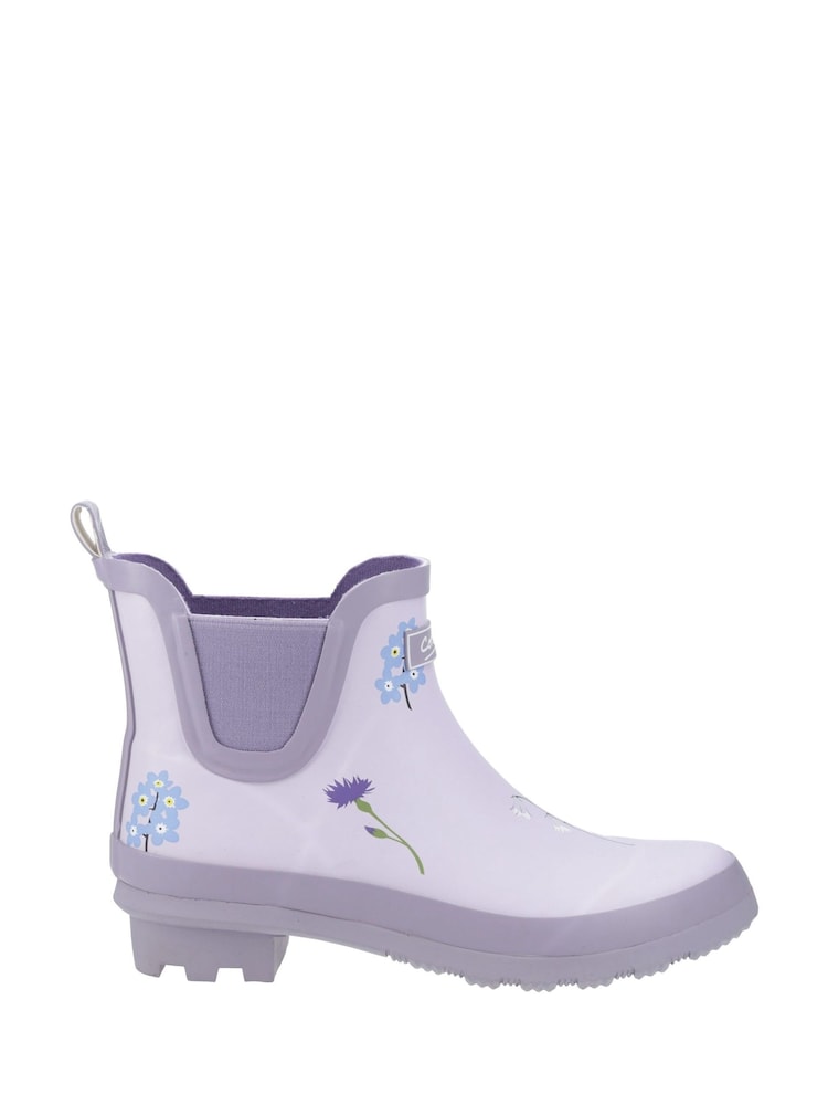 Cotswolds Purple Wildflower Ankle Wellingtons - Image 1 of 4