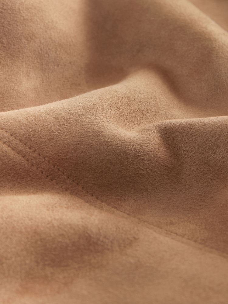 Tan Brown Shearling Maxi Coat - Image 3 of 3