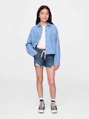 Gap Blue UltraSoft Stride Easy Denim Shorts (4-13yrs) - Image 3 of 5