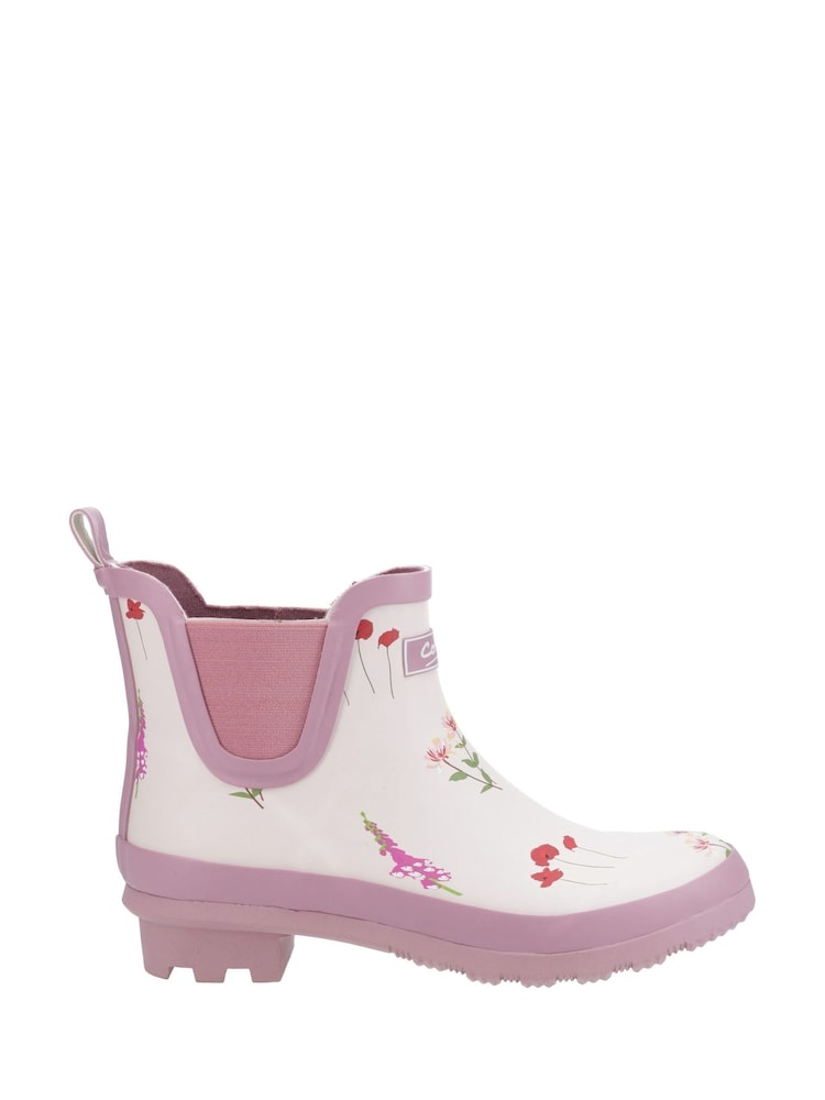 Cotswolds Purple Wildflower Ankle Wellingtons - Image 1 of 6