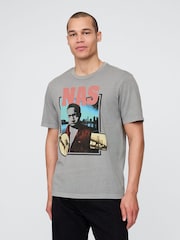 Gap Grey Nas Relaxed Graphic T-Shirt - Image 1 of 5