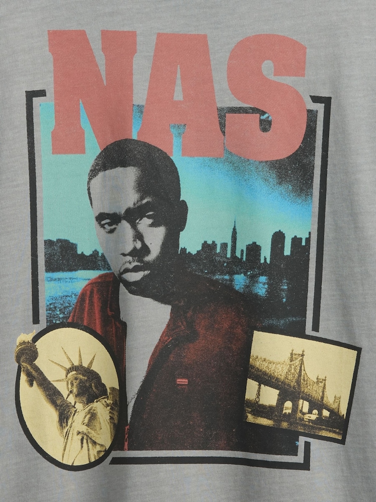 Gap Grey Nas Relaxed Graphic T-Shirt - Image 5 of 5