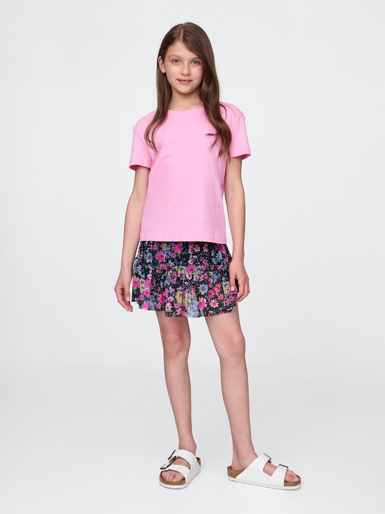 Gap Black Floral Mesh Easy Skort (4-13yrs) - Image 1 of 5