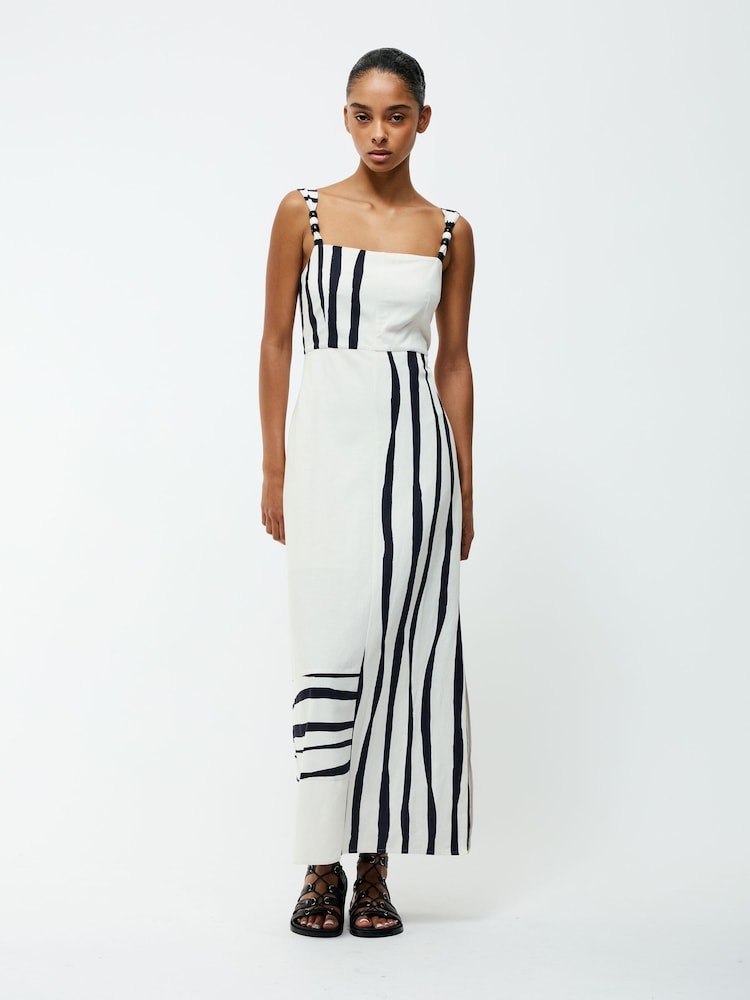 French Connection White Genevieve Ariette Midi Dress - Image 1 of 4