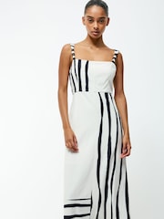 French Connection White Genevieve Ariette Midi Dress - Image 3 of 4